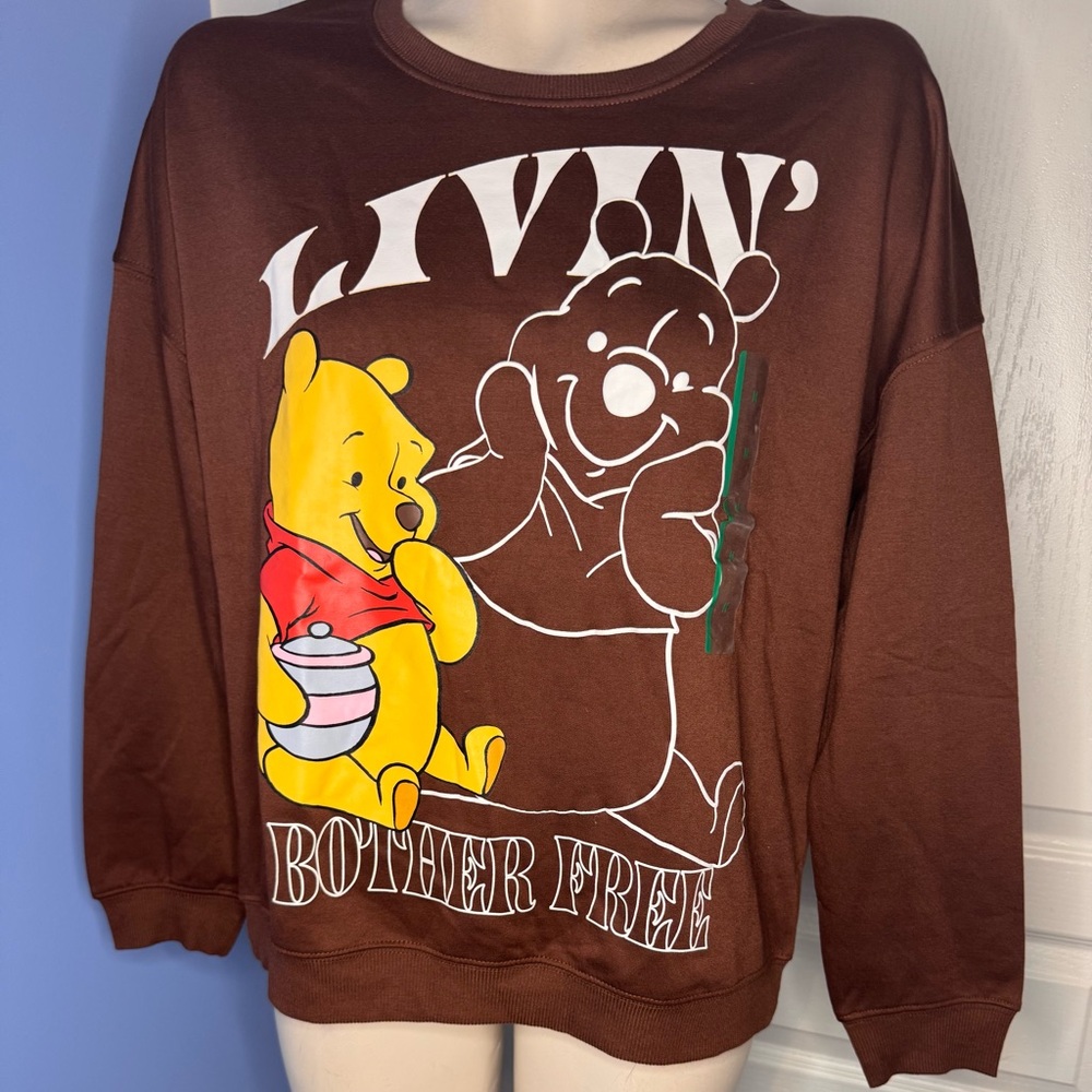Disney Pooh Bother Free Sweatshirt size MEDIUM NWT